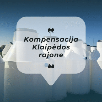 Biologiniai nuotekų valymo įrenginiai Deimantas su informacija apie kompensaciją Klaipėdos rajone